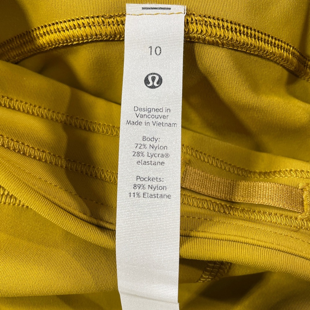 Lululemon Power Thru High-Rise Tight 25" Leggings Womens 10 Gold Spice Train Gym - Picture 2 of 11